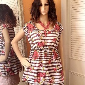 WURL Floral and Striped Top